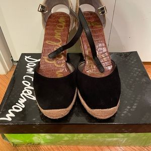 Sam Edelman Black Suede Espadrilles
